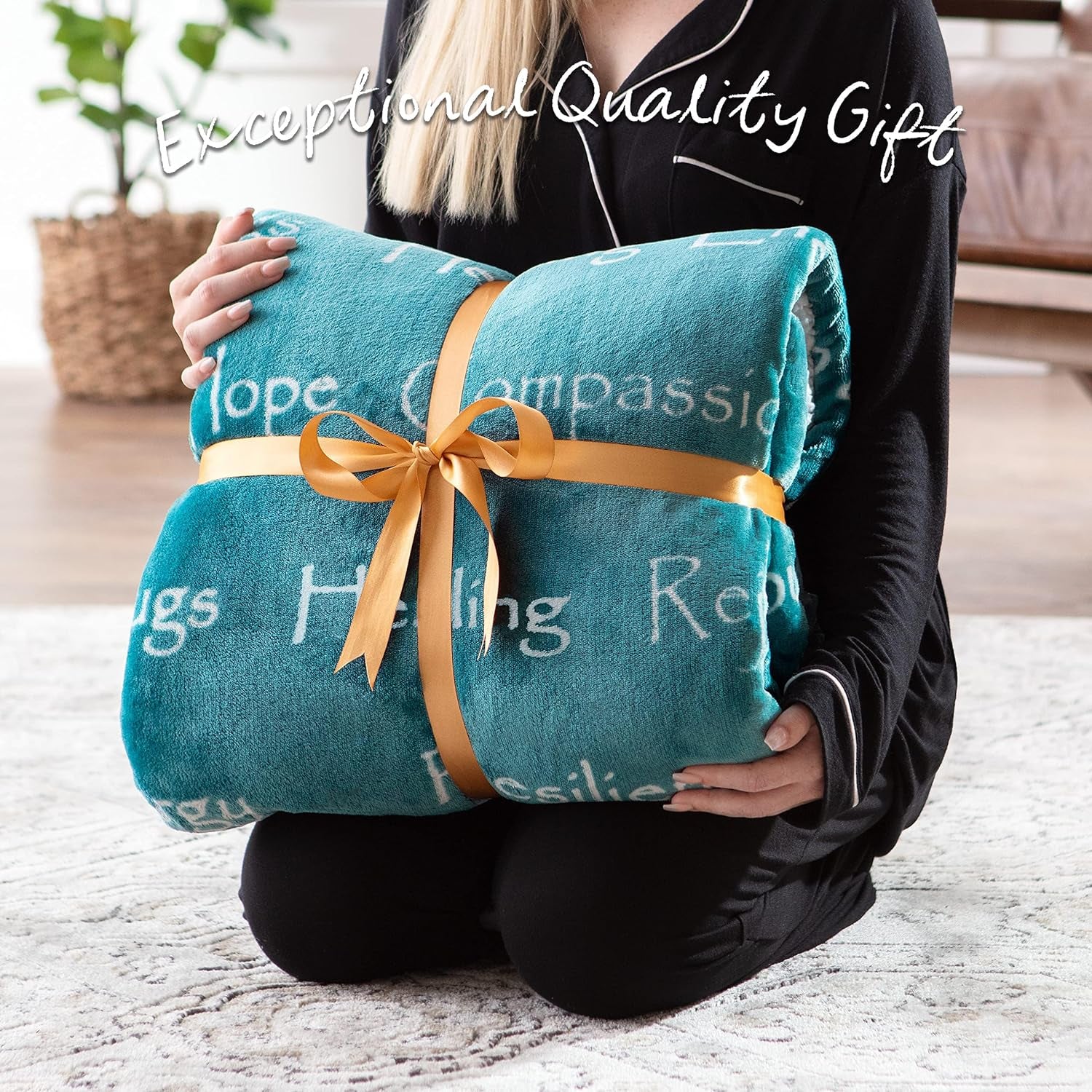 Premium Healing Blanket for Comfort and Support - Ideal Gift for Cancer, Chemo, and Surgery Recovery - Twin Size in Teal